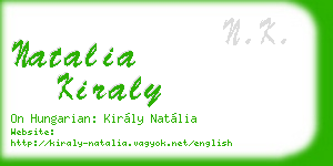 natalia kiraly business card